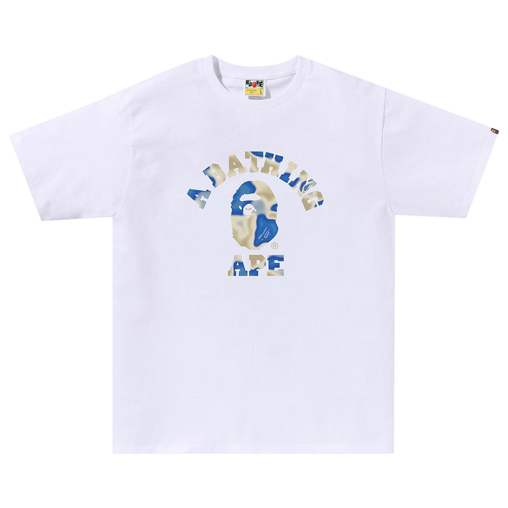 トップス MARBLE CAMO LIQUID COLLEGE TEE BAPE Marble Camo Liquid College Tee Black Men's - SS22 - US