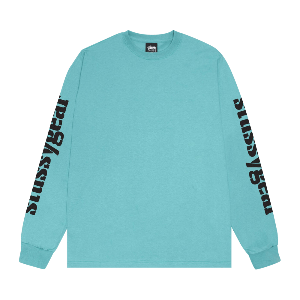 Buy Stussy Big Poppy Long-Sleeve Shirt 'Blue' - 1110145 BLUE