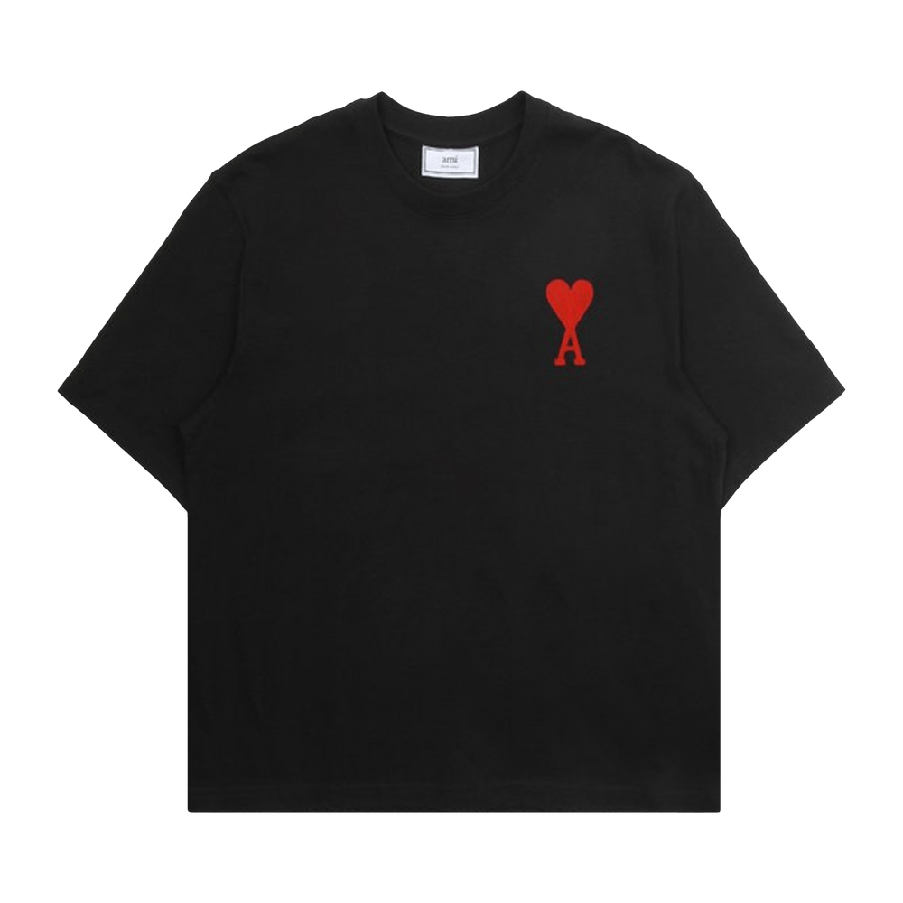 Buy Ami Chain Stitch T-Shirt 'Black' - H20HJ134 726 | GOAT