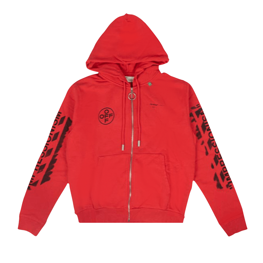 Red Hoodie Felpa Off White Business Casual Off-White Splitted