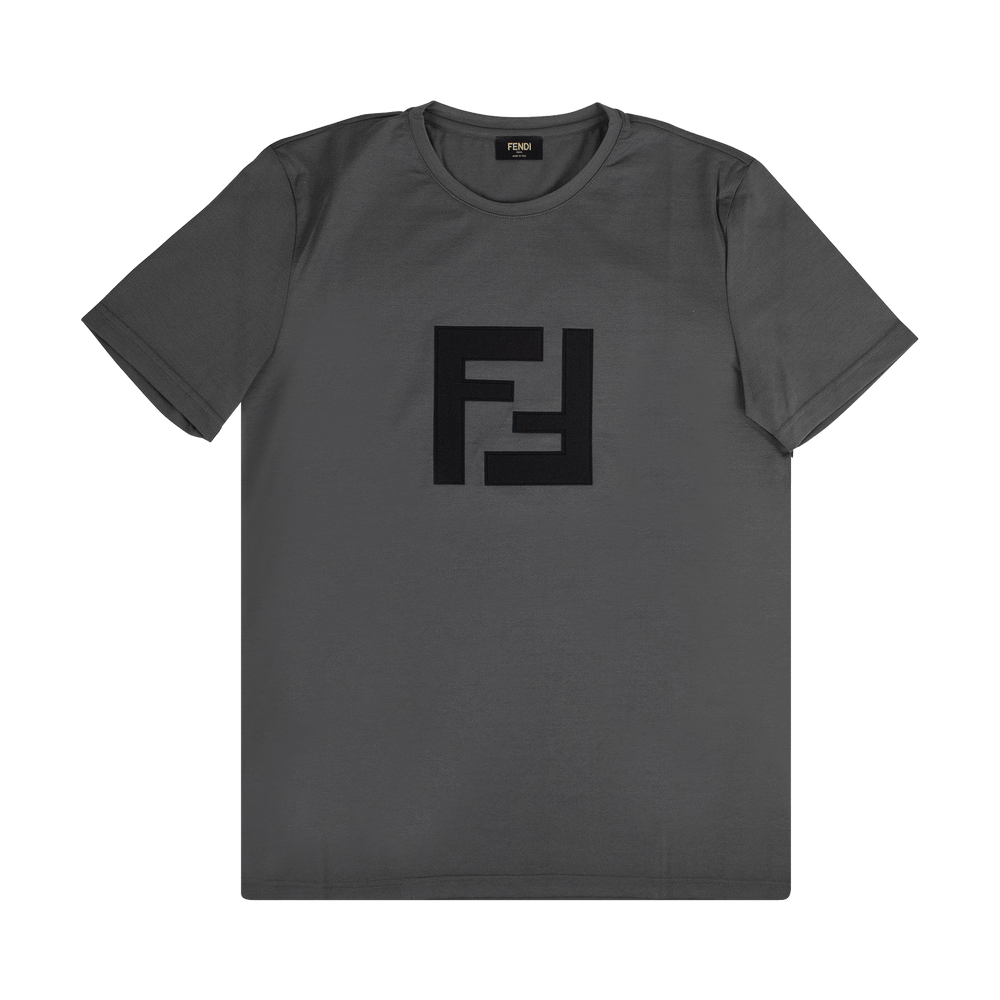 Buy Fendi FF Logo Short-Sleeve T-Shirt 'Dark Grey' - FAF532 A54P