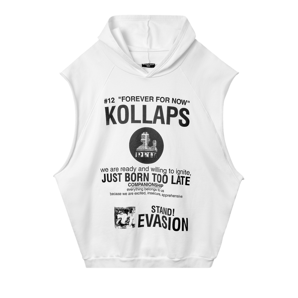 RAF SIMONS KOLLAPS ノースリーブ スウェット パーカ １ RAF SIMONS KOLLAPS ノースリーブ スウェット パーカ 1