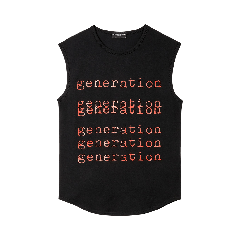 RafSimons tシャツ archive 09FW Buy Raf Simons Redux Sleeveless Slim Fit T-Shirt With