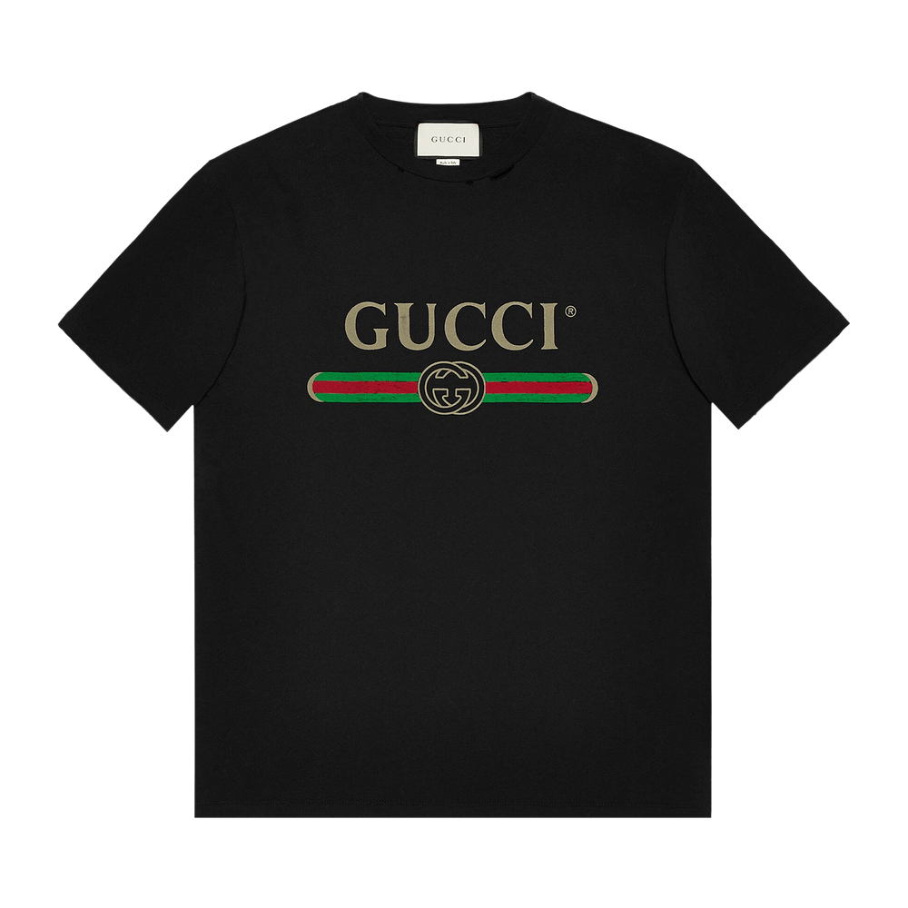 Buy Gucci Oversize T-Shirt With Logo 'Black' - 457095 X5L89 1948