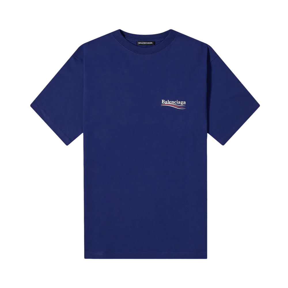Buy Balenciaga Logo Print T-Shirt 'Pacific Blue/White' - 620969