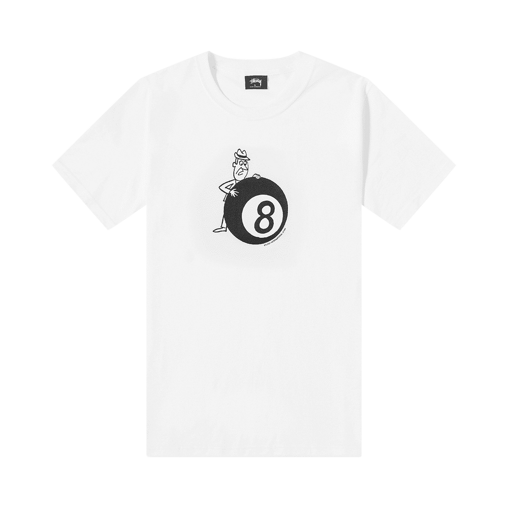 Buy Stussy Behind The 8 Ball Tee 'White' - 1904616 WHIT | GOAT