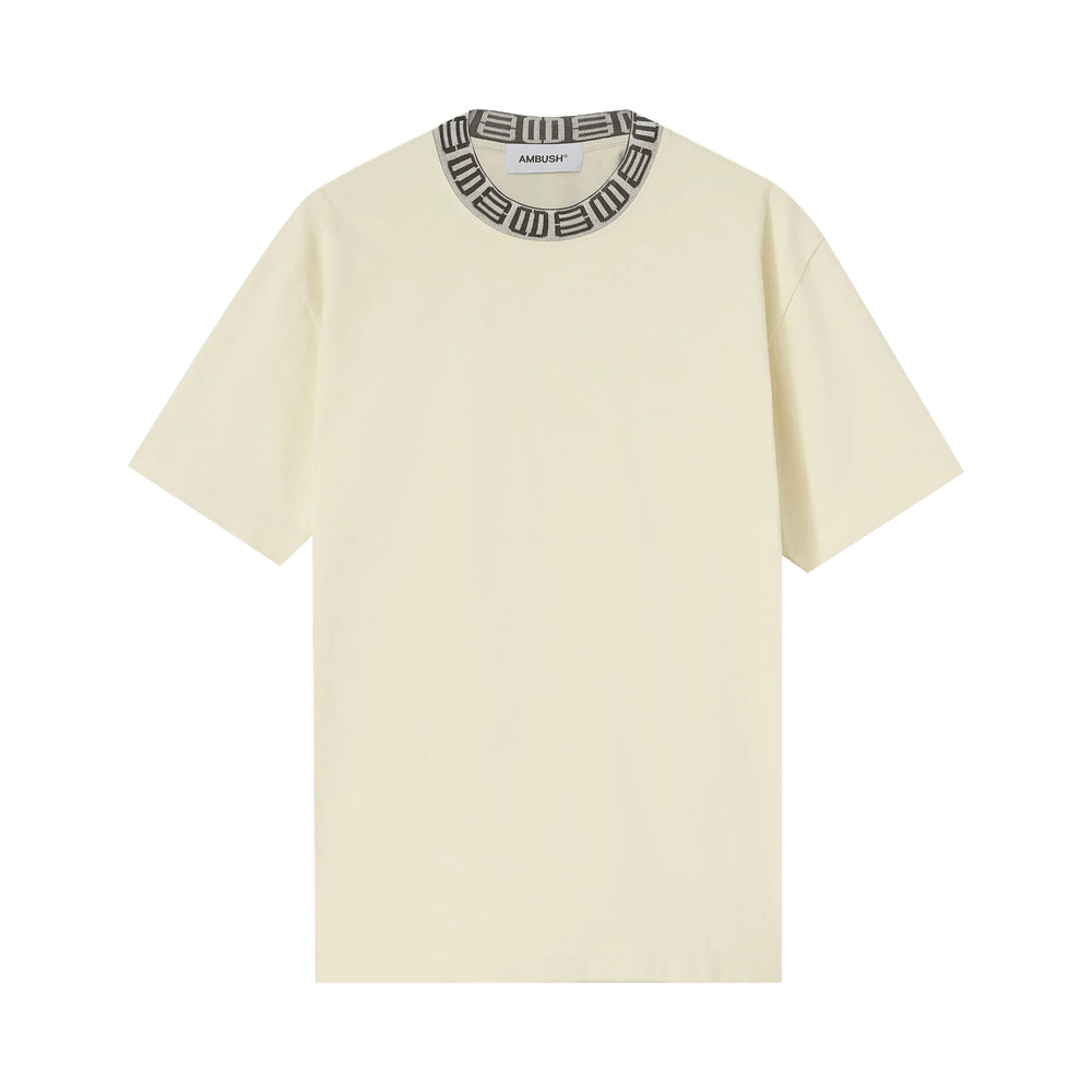 AMBUSH ロコ刺繍クルネックTシャツ BMAA035F23JER001 1000 AMBUSH ロゴ Tシャツ | ホワイト | FARFETCH JP
