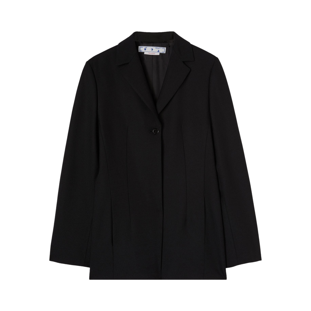 ダウンジャケット・コート OFF-WHITE WOMEN Buckle Cargo Buckle Strap Jacket Black Off-White Cargo Blazer with Buckle women - Glamood Outlet