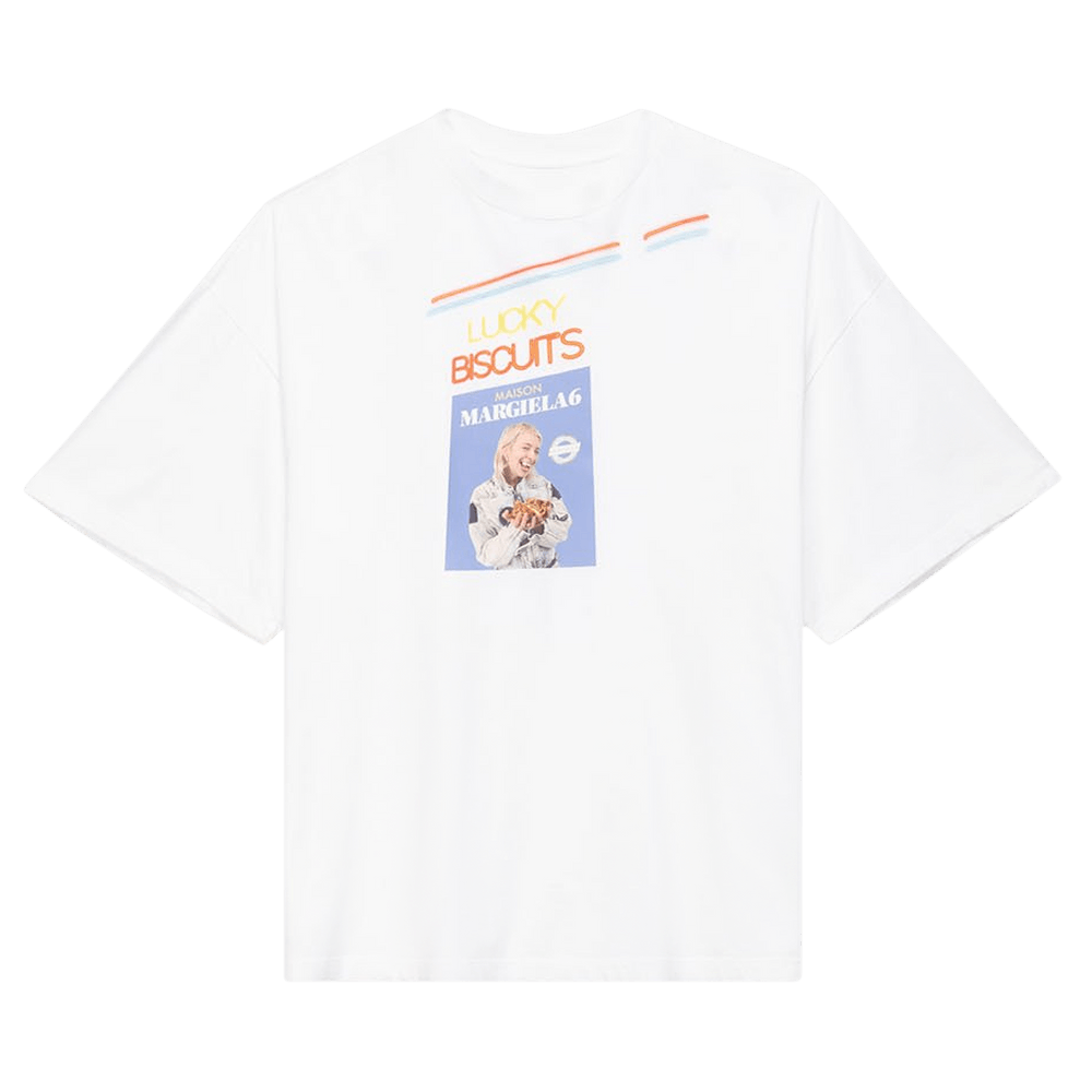 マルタンマルジェラ MM6 Maison Margiela Lucky biscuits 半袖Tシャツ S52GC0179 ホワイト サイズ：S Buy MM6 Maison Margiela Lucky Biscuits Oversize Tee 'White