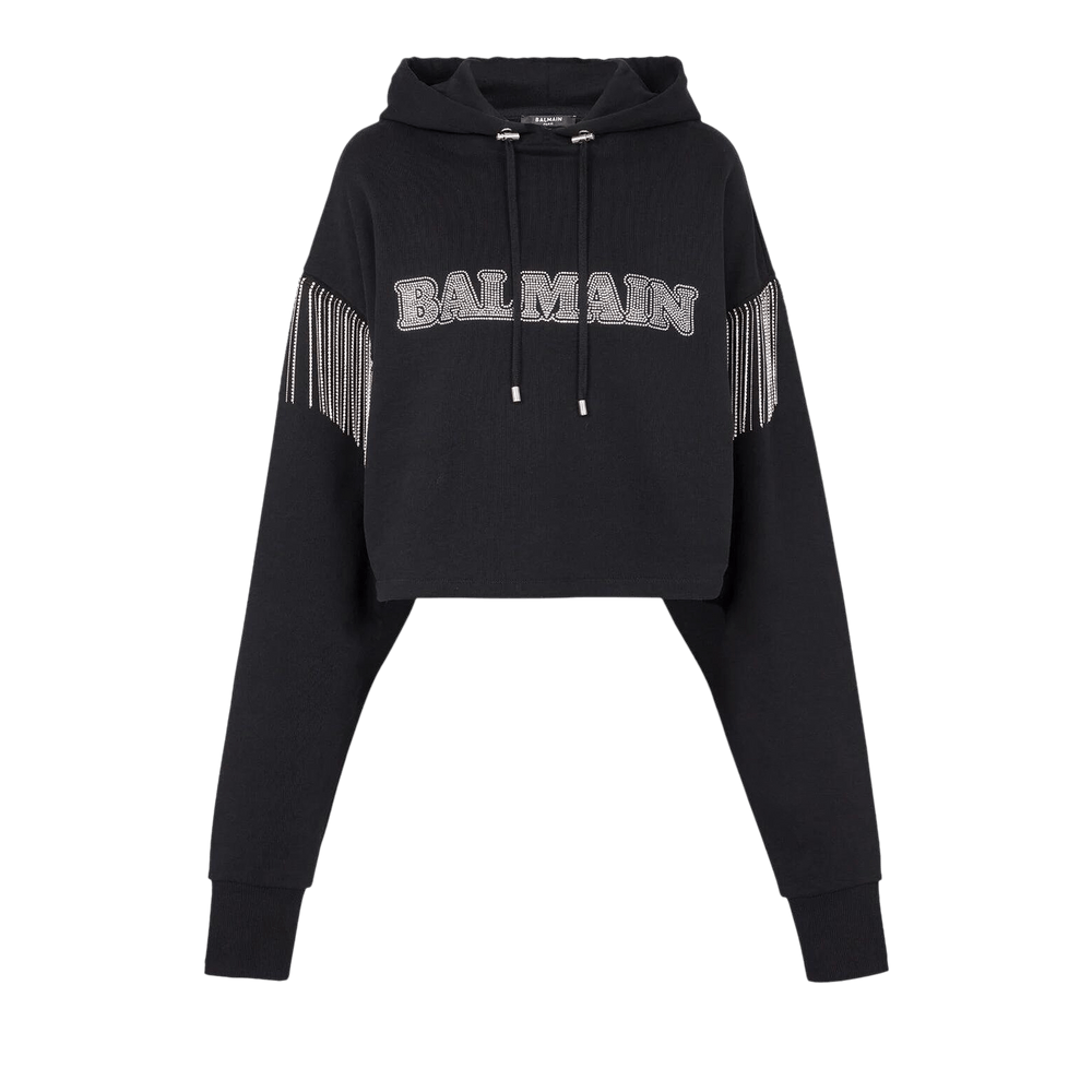 Balmain black logo hoodie clearance