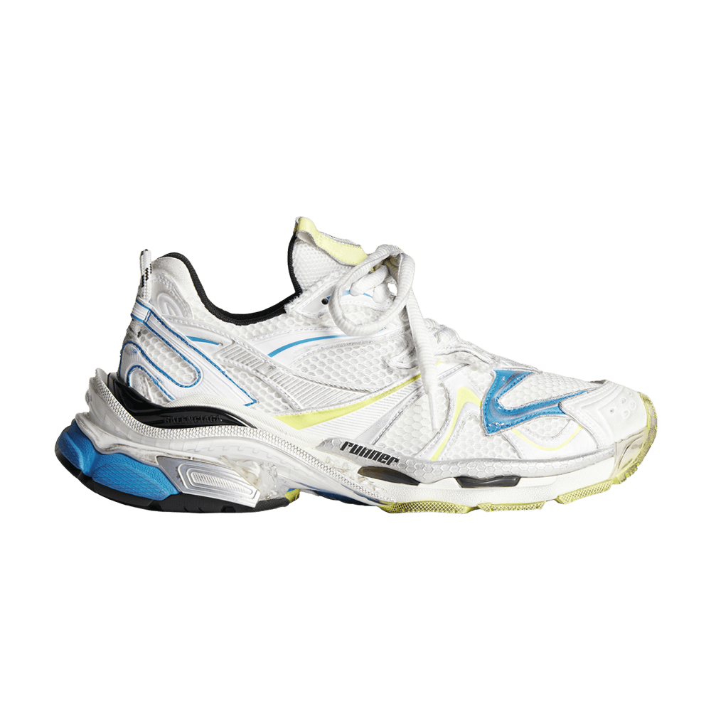 Balenciaga Runner Sneaker Worn-Out - White Yellow Blue