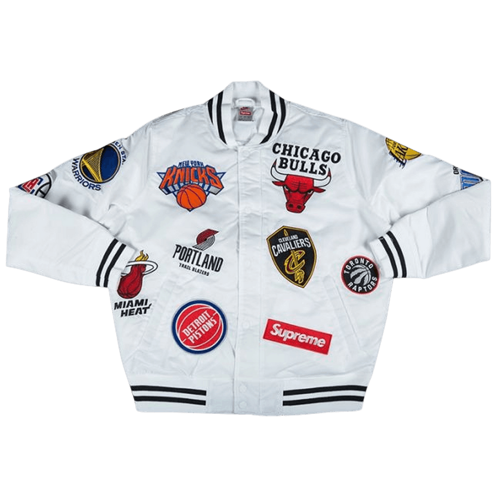 Buy Supreme x Nike x NBA Teams Warm Up Jacket 'White' - SS18J37