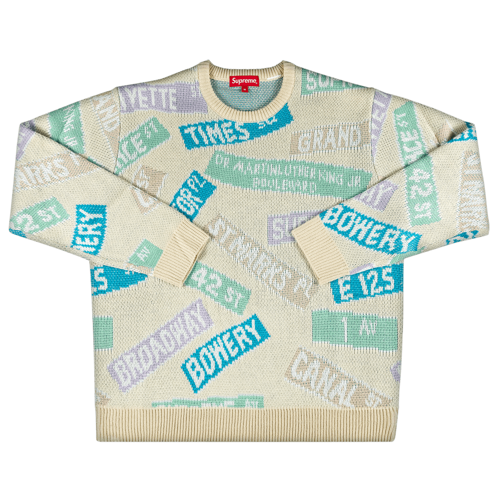 Supreme Street Signs Sweater (SS21) - $158