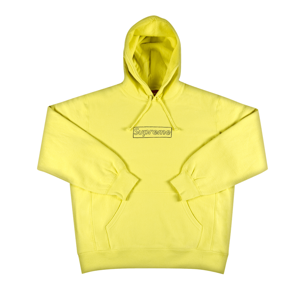 Heather Grey Kaws Chalk Logo Hoodie Supreme Box Logo Kaws