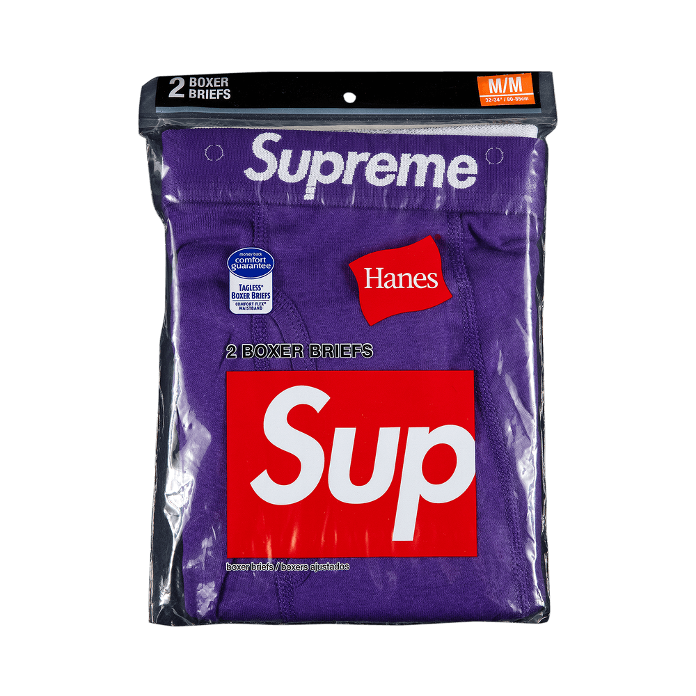 下着・アンダーウェア Supreme Boxer Briefs 2pack purple S Buy Supreme x Hanes Boxer Briefs (2 Pack) 'Purple' - SS21A33