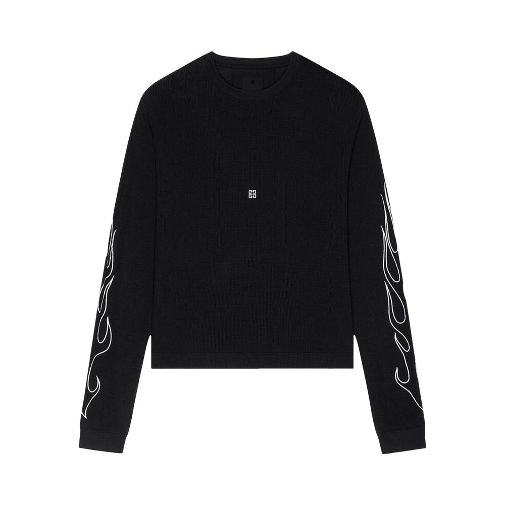 Tシャツ・カットソー Givenchy BM71KP3YHT BOXY FIT LONG SLEEVES T-shirt Buy Givenchy Boxy Fit Long-Sleeve T-Shirt 'Black