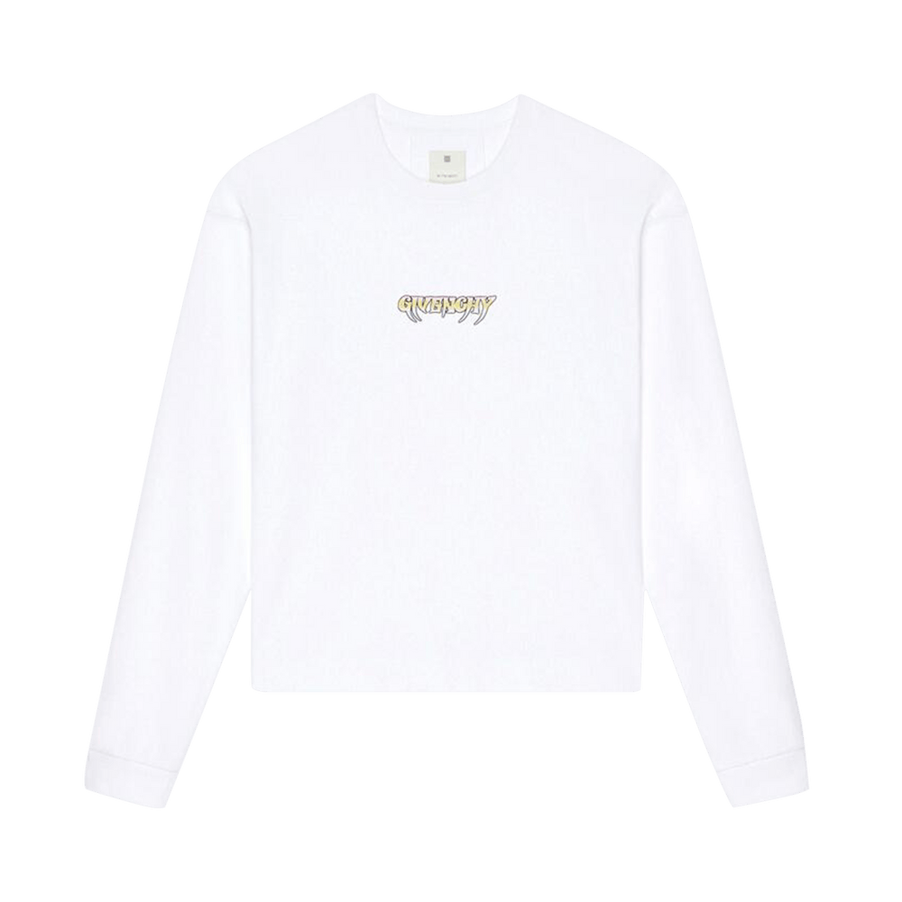 Tシャツ・カットソー Givenchy BM71KP3YHT BOXY FIT LONG SLEEVES T-shirt Buy Givenchy Boxy Fit Long-Sleeve T-Shirt 'White