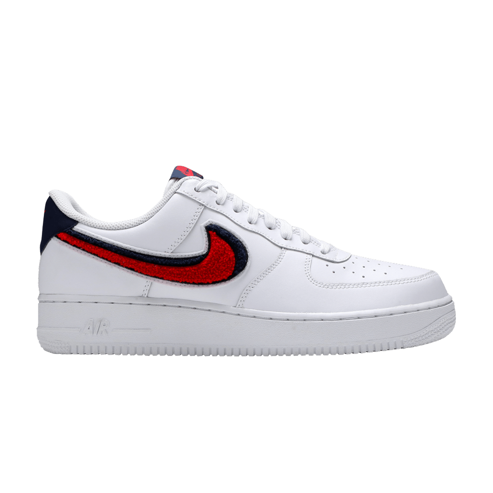 Air force 1 chenille swoosh black hot sale