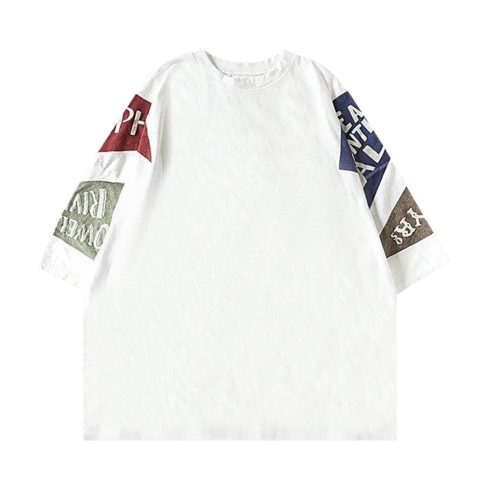 【SATIIIZ】Luppel Keyring Printed T-Shirt VINTAGE 1984 Led Zeppelin Angel Myth Gem Tie Dye T-shirt