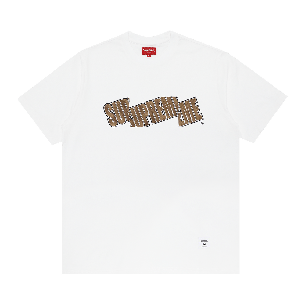 Supreme Cut Logo s/s top white Supreme Laser Cut S Logo Pocket Tee