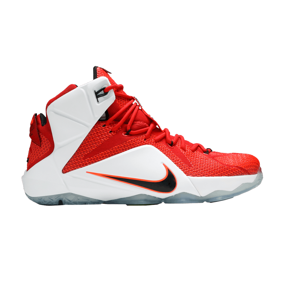Lebron 12 red and white hot sale