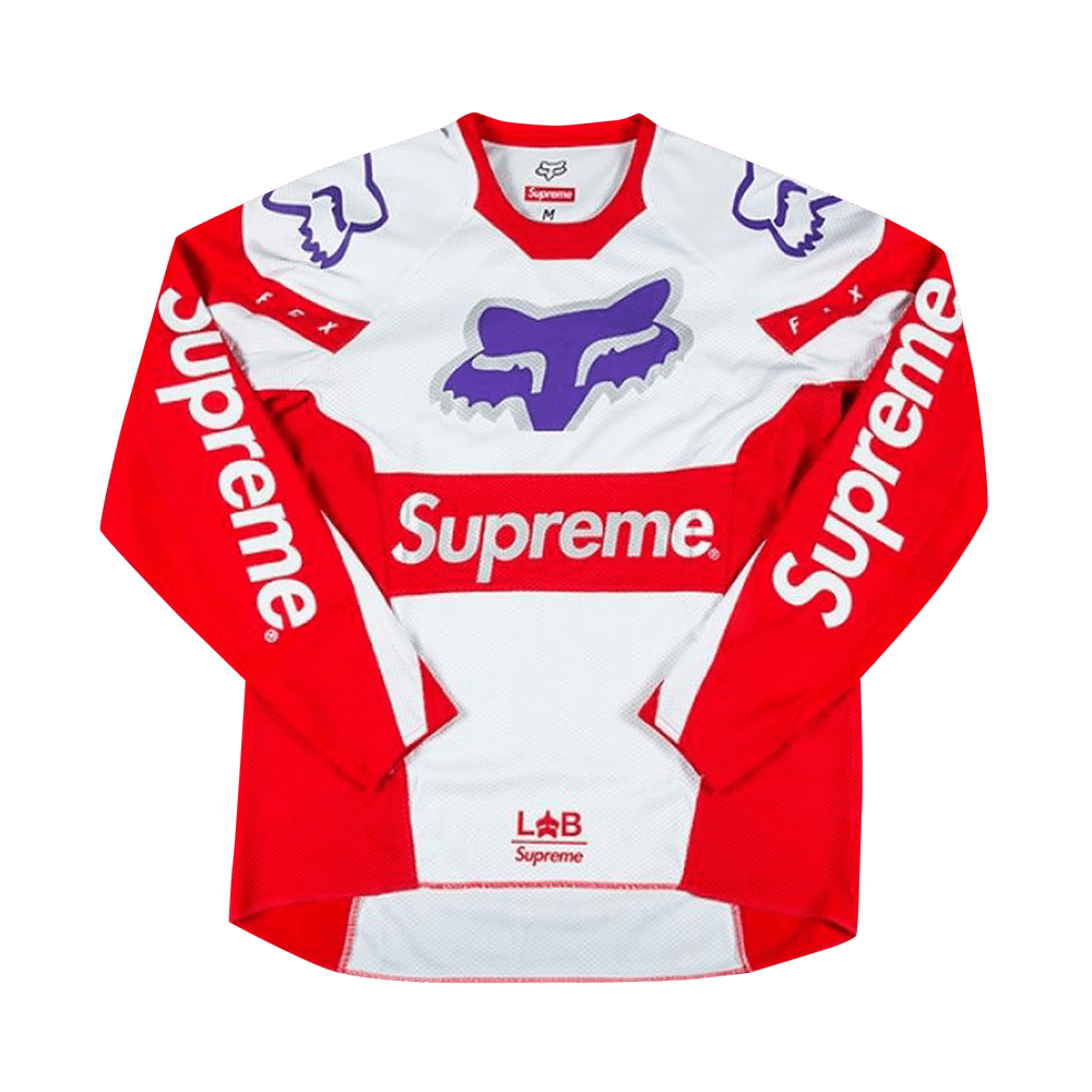 Buy Supreme x Fox Racing Moto Jersey Top 'Red' - SS18KN58 RED 
