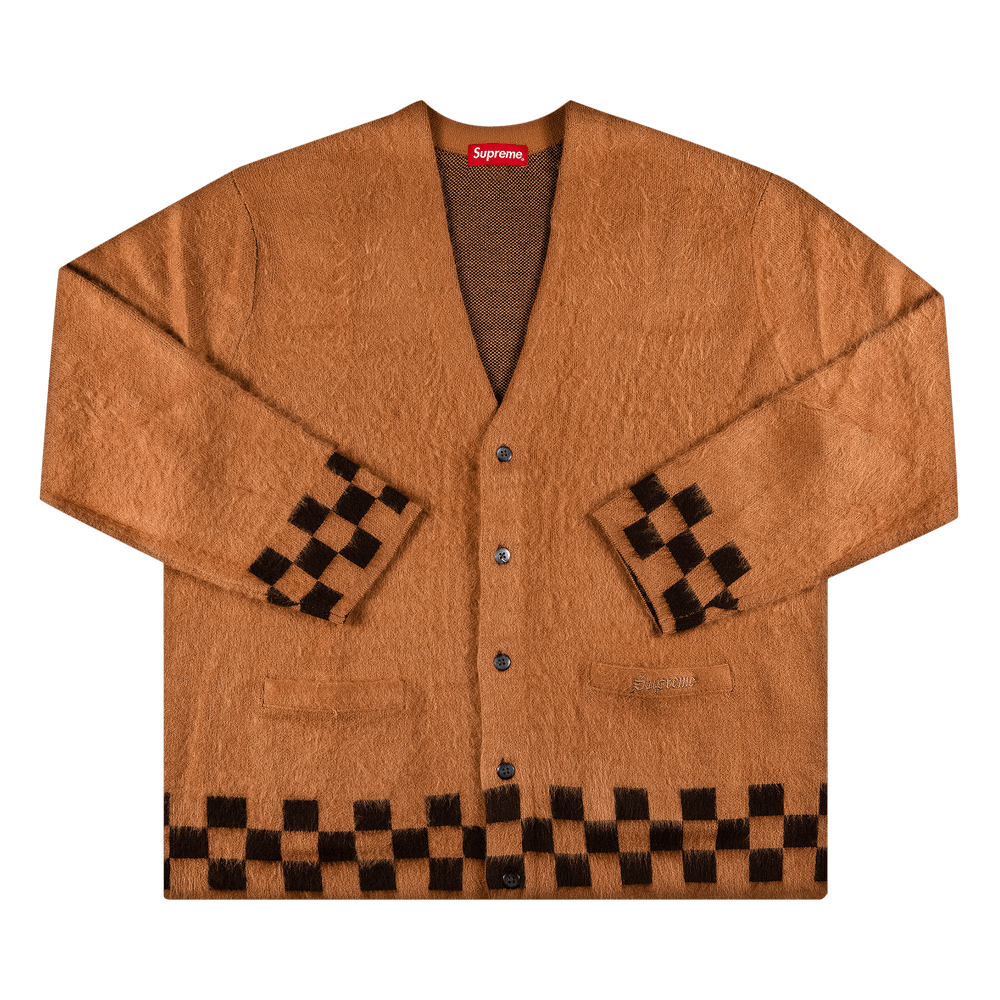 トップス SUPREME Brushed Checkerboard Cardigan M Supreme Brushed Checkerboard Cardigan (SS21) - $168
