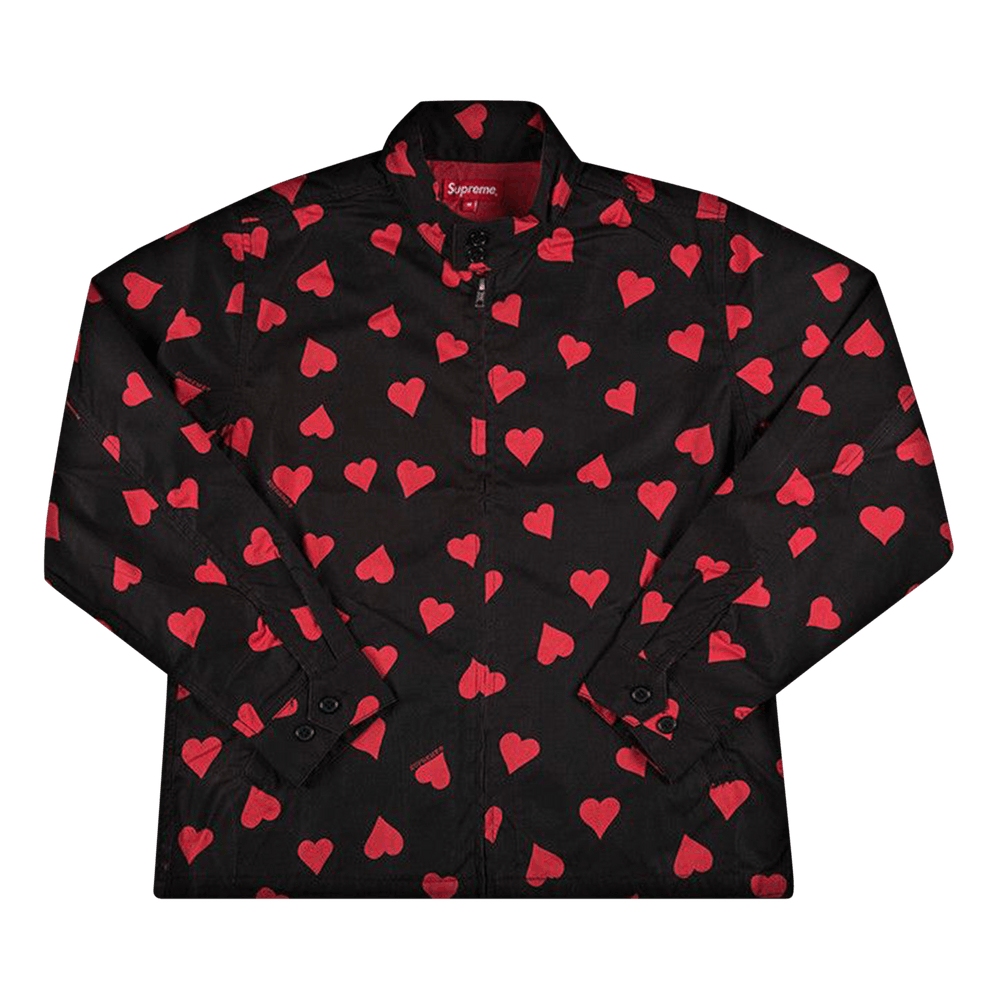 Buy Supreme Hearts Harrington Jacket 'Black' - SS17J65 BLACK | GOAT