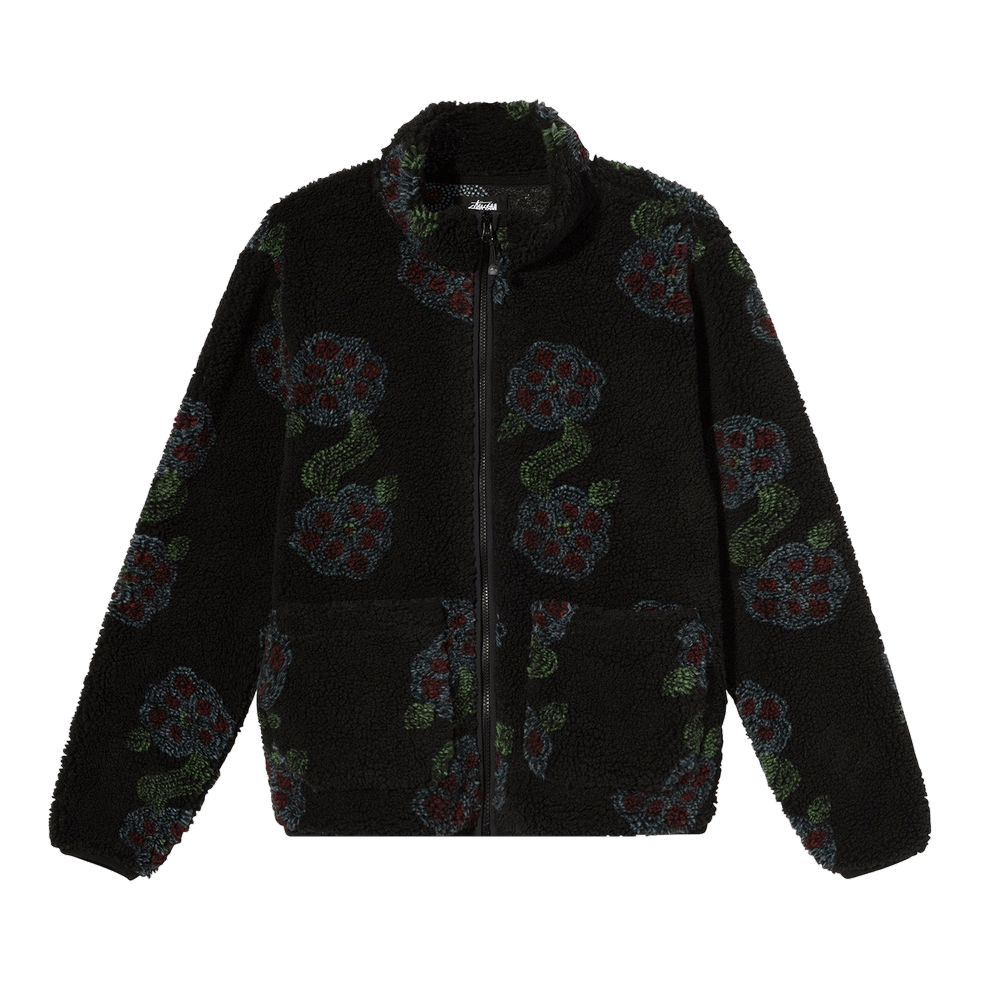 stussy Flor Sherpa Mock Neck