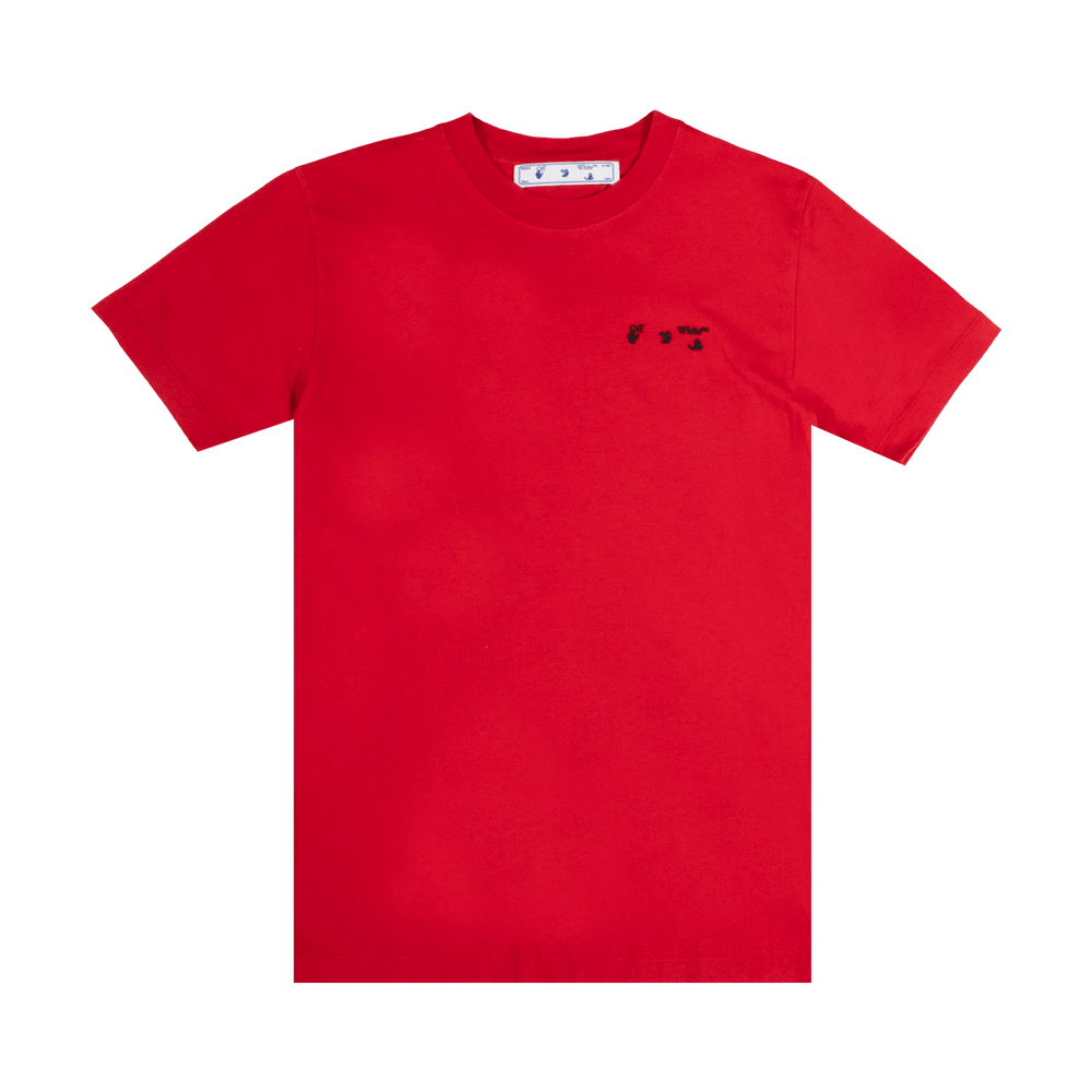 Buy Off-White Logo Slim Tee 'Red/Black