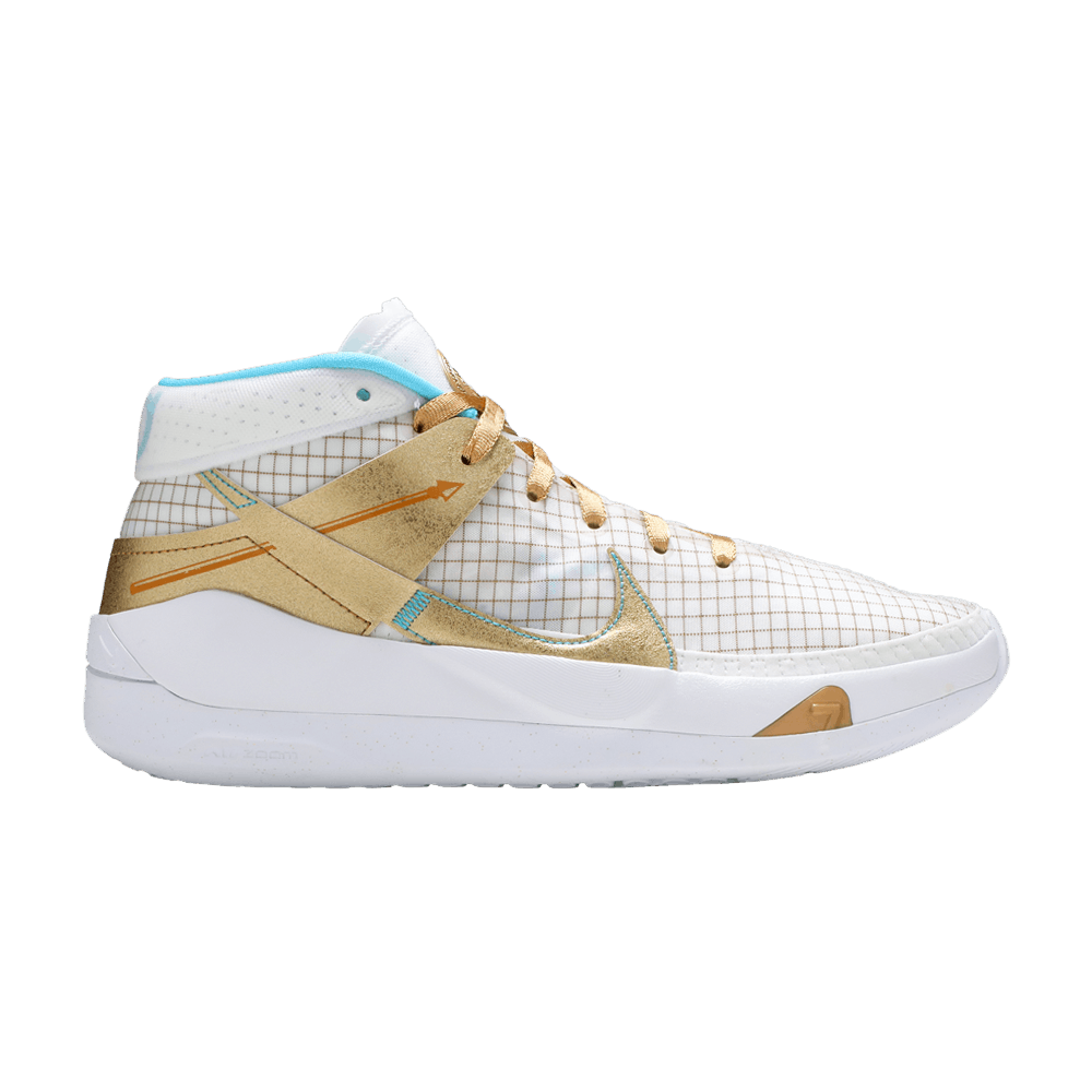 Nike kd 12 white gold basketball shoes top