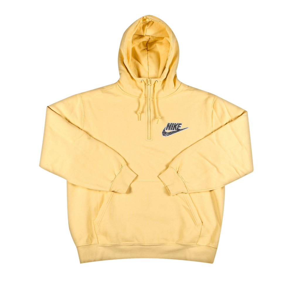 supreme nike half zip hooded sweatshirt pale yellow