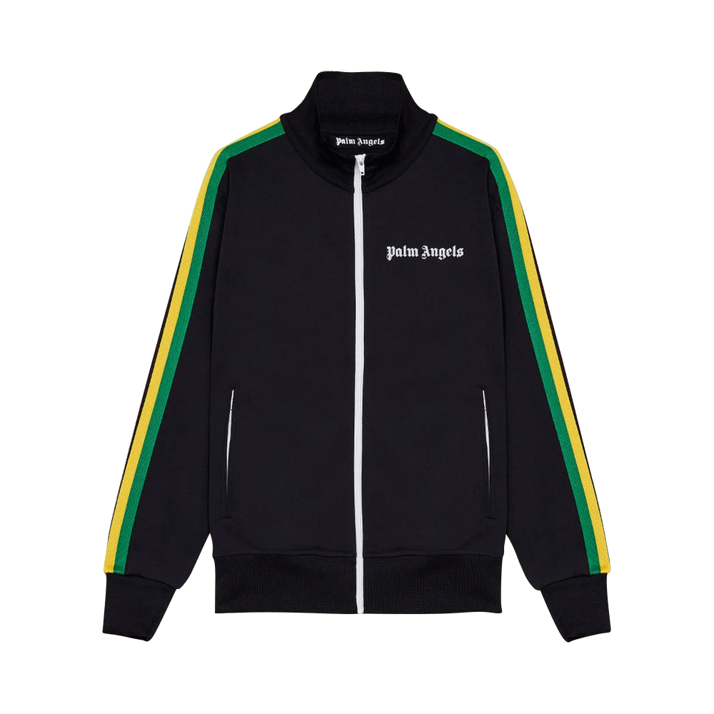 Palm Angels Tracksuitパームエンジェルス ブラック 上下 Palm Angels Black Track Suit Pants With Jacket White Stripes