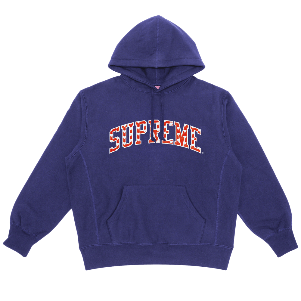 Buy Supreme Hearts Arc Hooded Sweatshirt 'Washed Navy' - SS21SW15