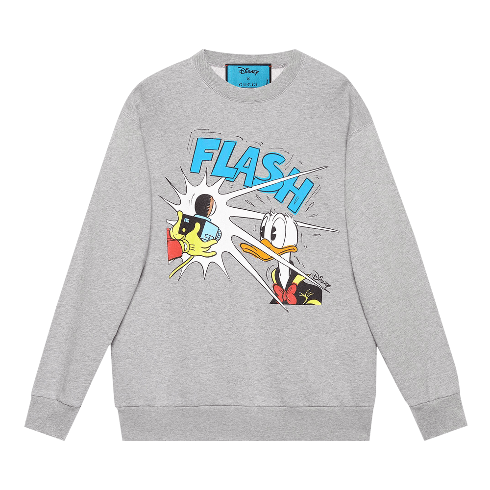 Buy Gucci x Disney Donald Duck Sweatshirt 'Grey Melange