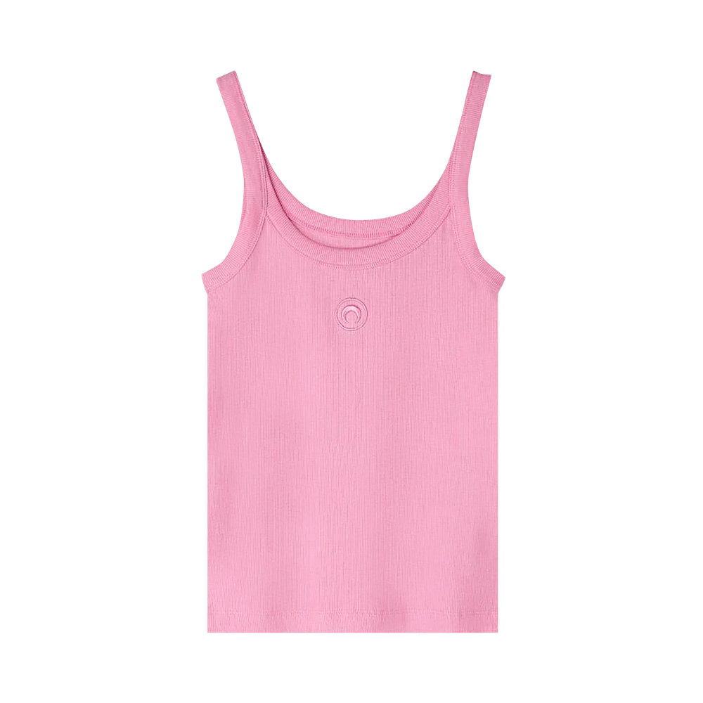 Buy Marine Serre Crescent Moon Embroidered Tank Top 'Pink