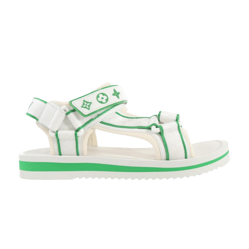 Buy Louis Vuitton Panama Sandal 'White Green' - 1AA4FX | GOAT