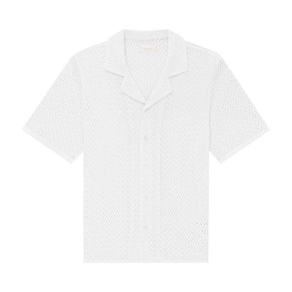 Aimé Leon Dore Lace Resort Shir white M Buy Aimé Leon Dore Lace Resort Shirt 'Bright White