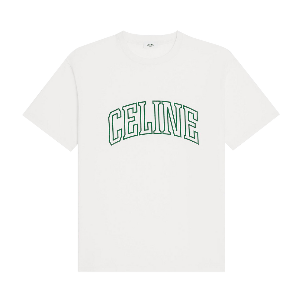 Tシャツ・カットソー CELINE Celine College t-shirt CELINE(セリーヌ) ロゴTシャツ2X17H671Q 2X17H671Q ネイビー