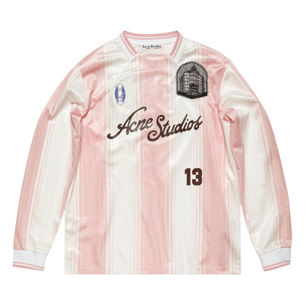 Buy Acne Studios Long-Sleeve Soccer Jersey 'Pink/White' - BL0383