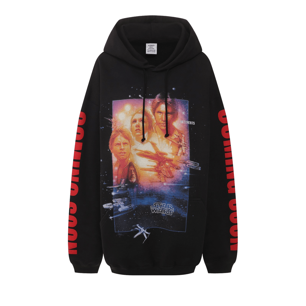 Buy Vetements x Star Wars Movie Poster Hoodie Black USW21LS019 BLAC GOAT UK