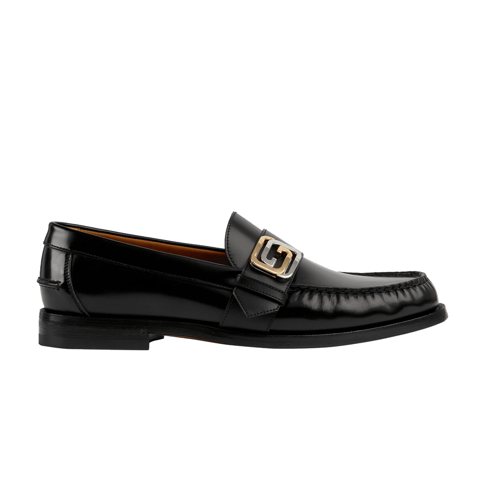 GUCCI ブラック ローファー ゴールドバックル Children's loafer with Horsebit in black leather | GUCCI® US