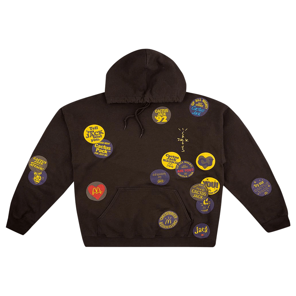Buy Cactus Jack by Travis Scott x McDonald s Sticker Bomb Hoodie Brown CJMD HS69 BROW GOAT UK