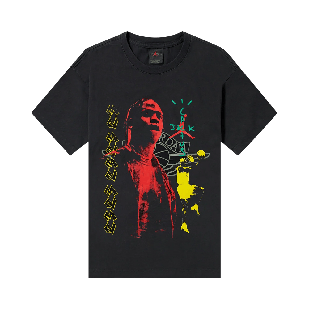 Buy Cactus Jack by Travis Scott x Air Jordan MJ 1 T-Shirt 'Black' - CK4028  010 | GOAT