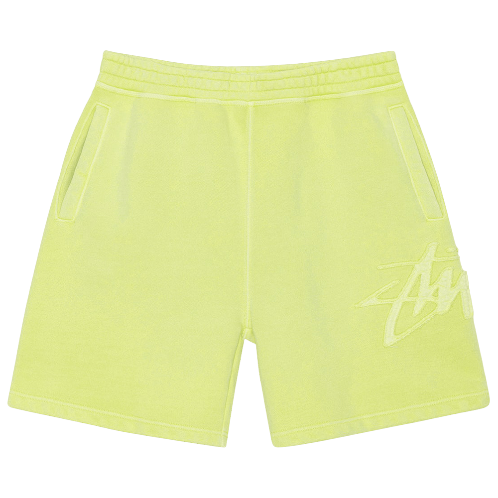 Buy Stussy Fleece Tonal Appliqué Short 'Lime' - 112311 LIME | GOAT