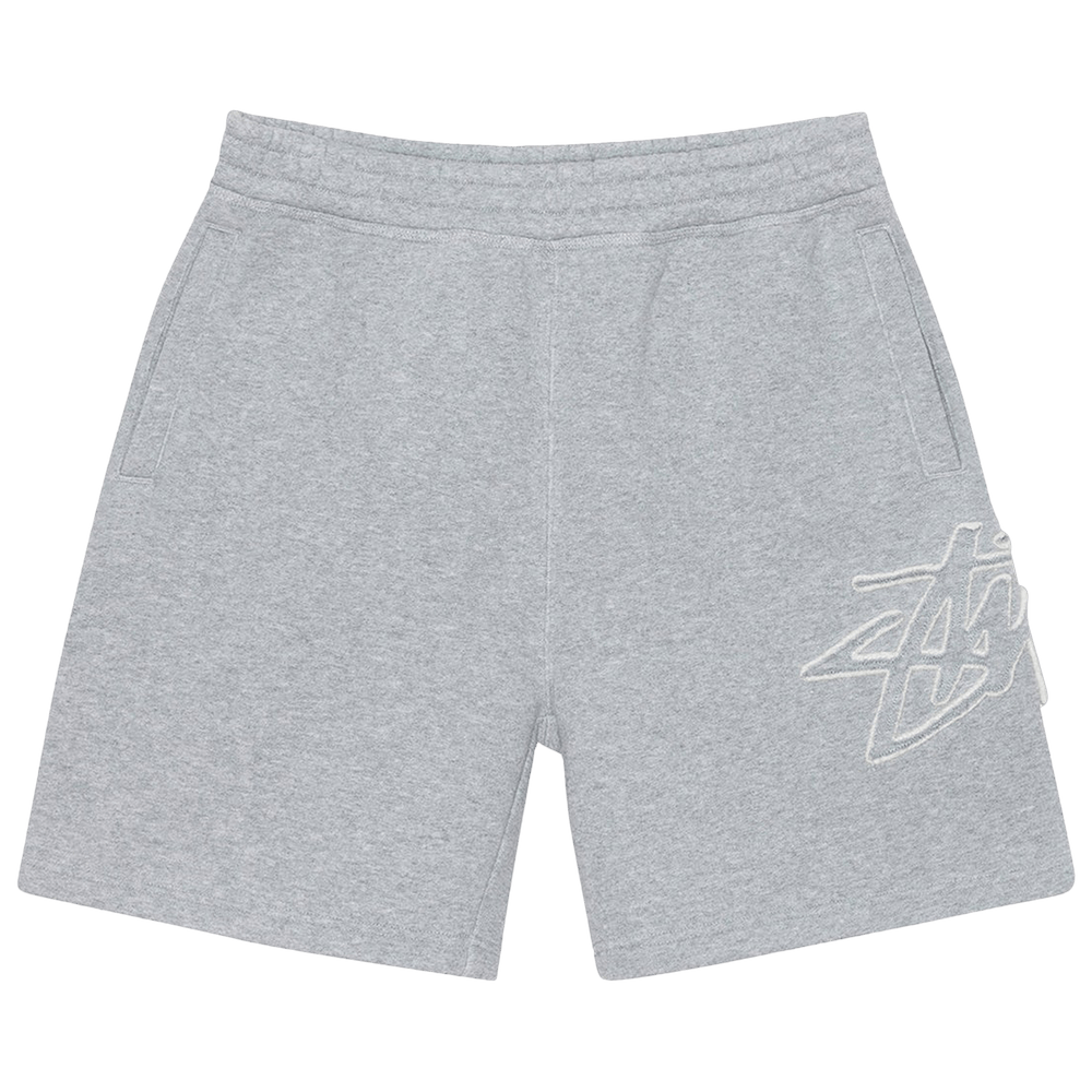 Buy Stussy Fleece Tonal Appliqué Short 'Grey Heather' - 112311