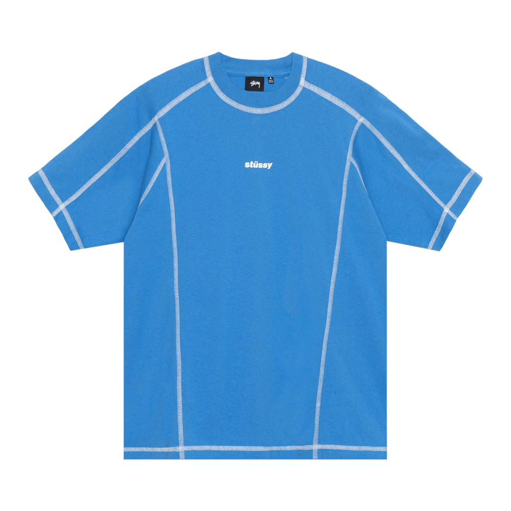 ★人気★【Stussy】★Sliced T-Shir.t★Blue★ Stussy - Logo-Print Garment-Dyed Cotton-Jersey T-Shirt