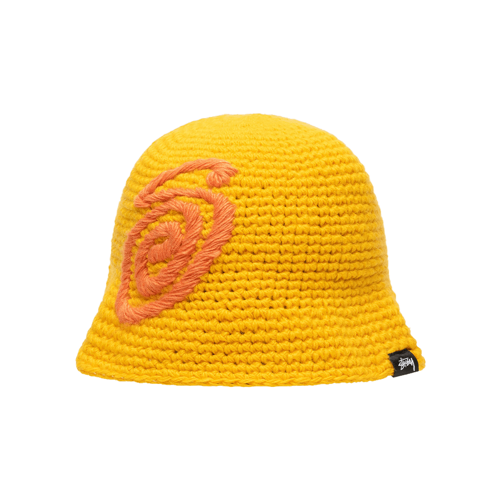 Buy Stussy Swirly S Knit Bucket Hat 'Yellow' - 1321208 YELL | GOAT