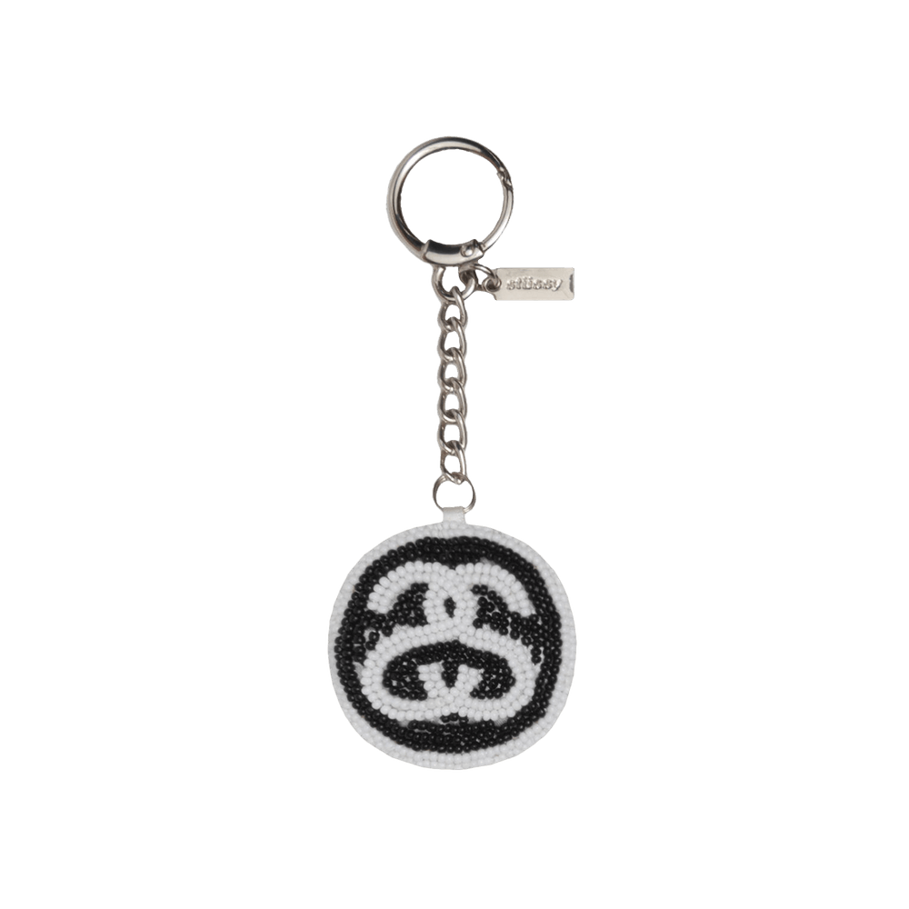 Buy Stussy SS Link Beaded Ball Keychain 'Black/White' - 138926 BLAC | GOAT