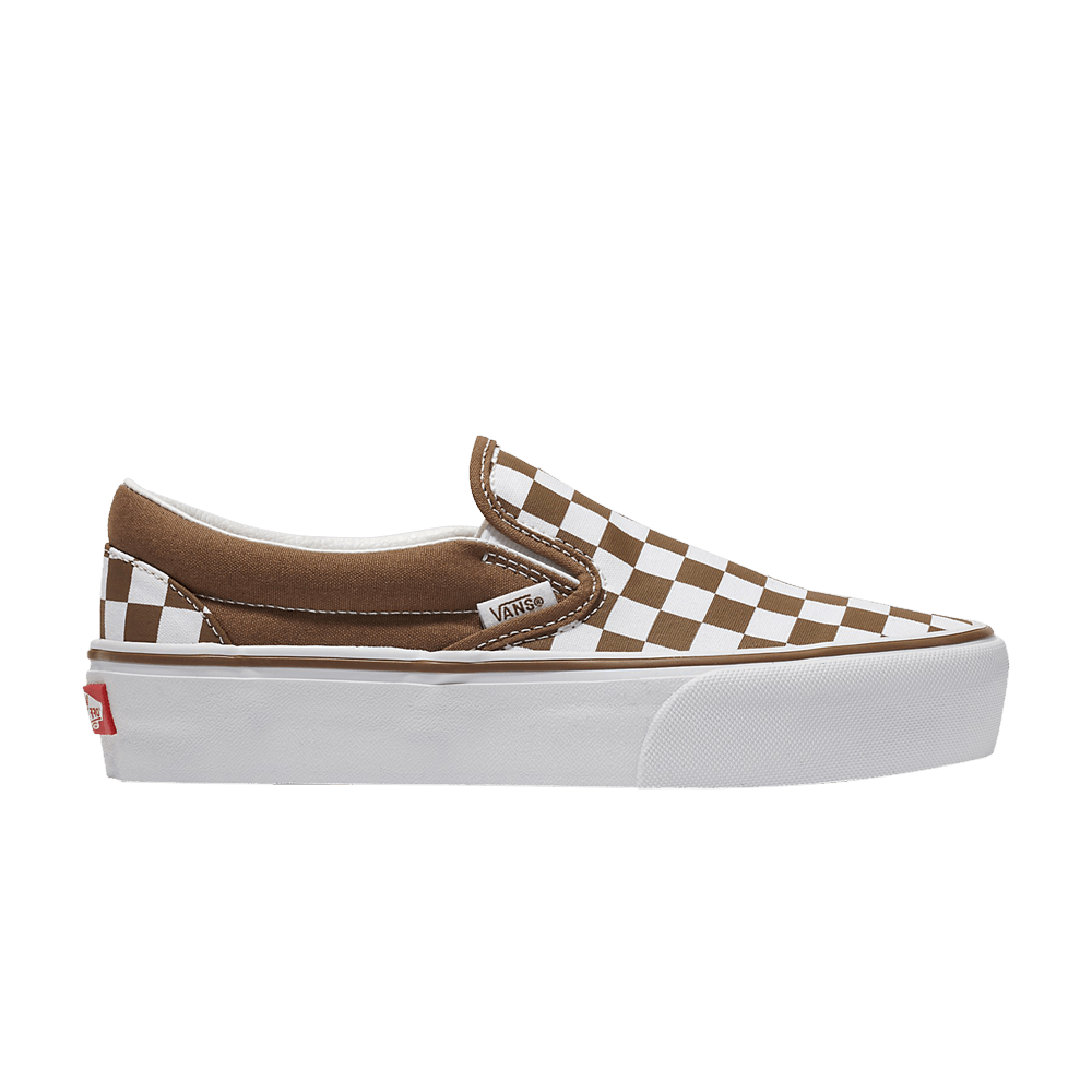 Vans Classic Slip-On Platform Checkerboard - Sepia